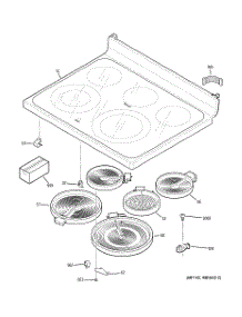 02 - Cooktop parts for Ge Range JB870DR1WW from AppliancePartsPros.com