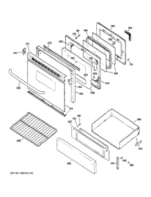 04 - Door & Drawer Parts parts for Ge Range JGBP33SEM8SS from AppliancePartsPros.com