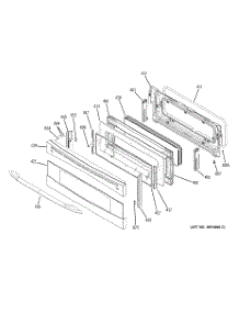 05 - Upper Door parts for Ge Range PB979SP4SS from AppliancePartsPros.com