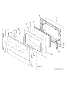 06 - Lower Door parts for Ge Range PB979SP4SS from AppliancePartsPros.com