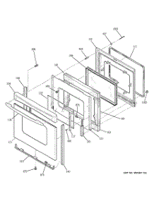 04 - Door parts for Ge Range JB650SP2SS from AppliancePartsPros.com