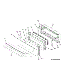 05 - Upper Door parts for Ge Range PB970TP3WW from AppliancePartsPros.com