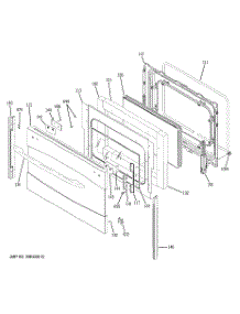 06 - Lower Door parts for Ge Range PCB975SP4SS from AppliancePartsPros.com