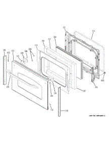 06 - Lower Door parts for Ge Range JB850SP3SS from AppliancePartsPros.com