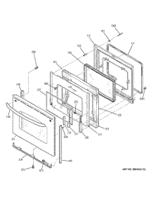 04 - Door parts for Ge Range JB740SP2SS from AppliancePartsPros.com
