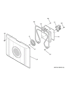 06 - Convection Fan parts for Ge Range JB740SP2SS from AppliancePartsPros.com