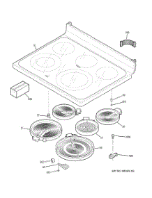 02 - Cooktop parts for Ge Range JB700DN3BB from AppliancePartsPros.com