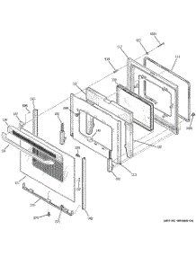 04 - Door parts for Ge Range JB740DP2BB from AppliancePartsPros.com