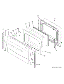 06 - Lower Door parts for Ge Range PB978SP5SS from AppliancePartsPros.com