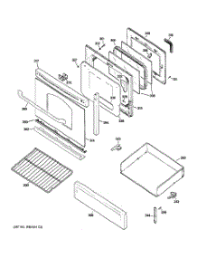 04 - Door & Drawer Parts parts for Ge Range JGB3000ER2WW from AppliancePartsPros.com