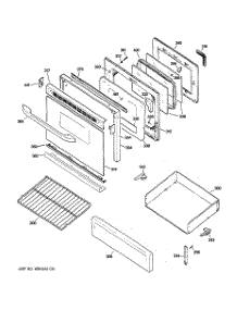 04 - Door & Drawer Parts parts for Ge Range JGBP33DEM7BB from AppliancePartsPros.com