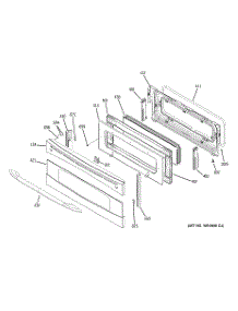 05 - Upper Door parts for Ge Range PB979SP5SS from AppliancePartsPros.com