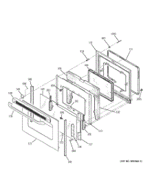 04 - Door parts for Ge Range JB640MP2BS from AppliancePartsPros.com