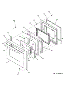 04 - Door parts for Ge Range JBP68SM3SS from AppliancePartsPros.com