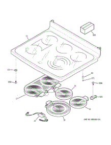 02 - Cooktop parts for Ge Range PCB909SP3SS from AppliancePartsPros.com
