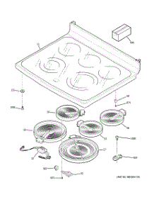 02 - Cooktop parts for Ge Range PB909DP3BB from AppliancePartsPros.com