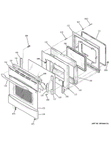 04 - Door parts for Ge Range PB909SP3SS from AppliancePartsPros.com