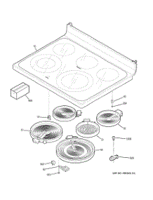 02 - Cooktop parts for Ge Range JBP80SM3SS from AppliancePartsPros.com