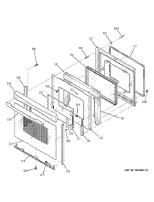 05 - Door parts for Ge Range PCB900DP2BB from AppliancePartsPros.com