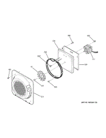 06 - Convection Fan parts for Ge Range PCB909DP3BB from AppliancePartsPros.com