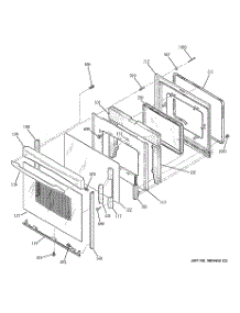 05 - Door parts for Ge Range PB900TP2WW from AppliancePartsPros.com