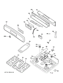 02 - Control Panel & Cooktop parts for Ge Range JGB80XSER1SS from AppliancePartsPros.com