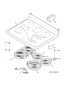 02 - Cooktop parts for Ge Range PCB975DP2BB from AppliancePartsPros.com