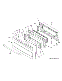 05 - Upper Door parts for Ge Range PB978SP3SS from AppliancePartsPros.com