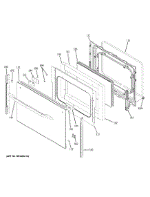06 - Lower Door parts for Ge Range JB855DP2WW from AppliancePartsPros.com