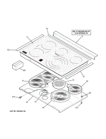 02 - Cooktop parts for Ge Range JSP46SP2SS from AppliancePartsPros.com