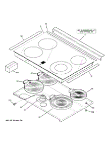 02 - Cooktop parts for Ge Range JCSP42DN3WW from AppliancePartsPros.com