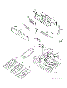 02 - Control Panel & Cooktop parts for Ge Range PGB908SEM4SS from AppliancePartsPros.com