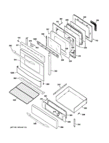 04 - Door & Drawer Parts parts for Ge Range PGB908SEM4SS from AppliancePartsPros.com