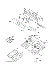 02 - Control Panel & Cooktop parts for Ge Range JGBS24BEM4WH from AppliancePartsPros.com