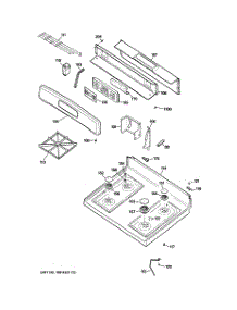 02 - Control Panel & Cooktop parts for Ge Range JGB290DEN4BB from AppliancePartsPros.com