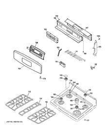 02 - Control Panel & Cooktop parts for Ge Range PGB900DEM5BB from AppliancePartsPros.com
