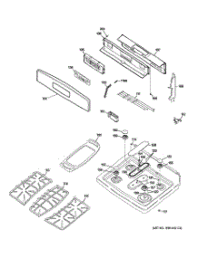 02 - Control Panel & Cooktop parts for Ge Range PGB910SEM4SS from AppliancePartsPros.com