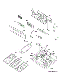 02 - Control Panel & Cooktop parts for Ge Range PGB916DEM4WW from AppliancePartsPros.com