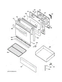 04 - Door & Drawer Parts parts for Ge Range JGBP28WEKAWW from AppliancePartsPros.com
