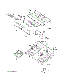 02 - Control Panel & Cooktop parts for Ge Range JGB280MEN4BS from AppliancePartsPros.com