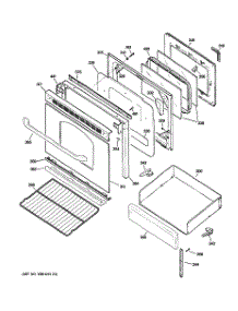 04 - Door & Drawer Parts parts for Ge Range JGB290DEN4WW from AppliancePartsPros.com