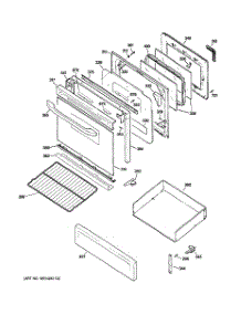 04 - Door & Drawer Parts parts for Ge Range JGBP27DEM5WW from AppliancePartsPros.com