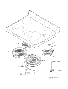 02 - Cooktop parts for Ge Range JB645SP1SS from AppliancePartsPros.com