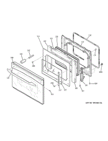 03 - Door parts for Ge Range JCSP38DN2WW from AppliancePartsPros.com