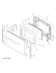 06 - Lower Door parts for Ge Range JB850DP1WW from AppliancePartsPros.com