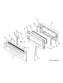05 - Upper Door parts for Ge Range JB850SP1SS from AppliancePartsPros.com