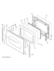 06 - Lower Door parts for Ge Range JB850SP1SS from AppliancePartsPros.com