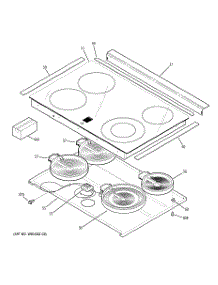 02 - Cooktop parts for Ge Range JCSP42SN2SS from AppliancePartsPros.com