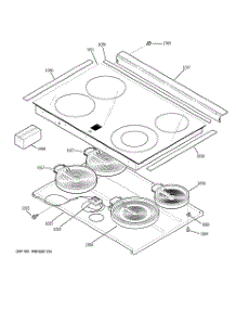 02 - Cooktop parts for Ge Range JCSP42DN1BB from AppliancePartsPros.com