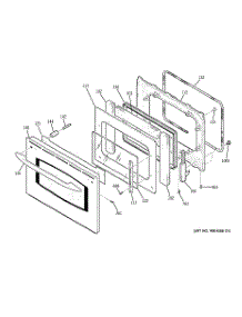 04 - Door parts for Ge Range JCSP42SN2SS from AppliancePartsPros.com